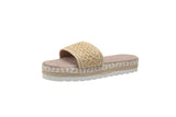 Breakj Summer New Large-Size Lady Thick-Soled Sandals Temu Word Thick-Sed Fish Mouth Rope Cool
