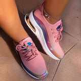 trendy shoes summer reflective breathable shoes fashion mesh sports running shoes women's casual shoes