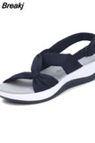 Women Sandals 2023 Summer Closed Toe Roman Sandals Women Bow Platform Wedges Sandals Women Sandals Plus Size