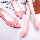 Women's Plus Size 41 Summer Autumn New Low Heel Pointed Toe Flats Fashion Shoes for Women Loafers Moccasins Casual Work
