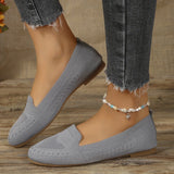 Breakj Size Single Shoe Autumn New Style Fly Weave Net Surface Shallow Foot Pedal Lazy Flat Bottom Casual Women's Shoe