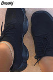 Women Sneakers Mesh Shoes Flats Breathsble Walking Casual Female Comfort Ladies Plus Size Tenis Feminino Gym Shoes