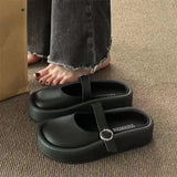 Slippers Women Outside Lazy Drag Thick Bottom Heightened Ugly Slippers Spring Platform Solid Buckle Casual Slides