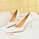 Breakj Retro Stone Patent Leather Women's Shoes Women's High