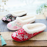 Breakj Single Slippers / Cotton Slippers Linen Tassel Embroidered Round Head Flat Cloth Shoes Sandals Embroidered Women's