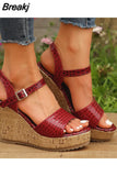for Women 2023 Hot Sale Peep Toe Women's Sandals Summer Fashion Wedge Sandals Casual Daily Sandals Ladies Zapatos