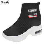 Platform Wedges Women's Sneakers Spring autumn High Quality Mesh Breathable Increased women's shoes Casual Shoes