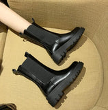 Luxury Chelsea Boots Women Ankle Boots Chunky Winter Shoes Platform Ankle Boots Slip on Chunky Heel BV Boot Brand