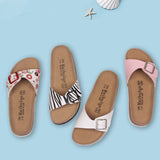 2023 New Fashion Summer Cork Slipper Women Casual Beach Mixed Color Flip Flops Slides