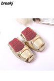 size 41 Women Soft leather Flats Fashion Woman Loafers Square Toe Buckle Ballerina Casual single Shoes Women Zapatos