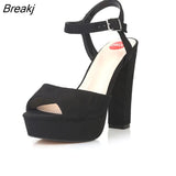 High Heels Summer Shoes Women Sandals 2023 Open Toe Party Ankle Strap Sandals Women 2023 High Heel Block Platform