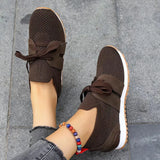 Breakj New Casual Women's Sneakers Large-Size Flying Mesh Lace Sports Single Shoes