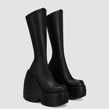 Gothic Style Motorcycle Boots Vampire Cosplay Knee-high Boots 2023 Winter Street Cool Punk Comfy Women