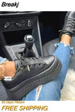 Platform Thick Heel Sneakers 2023 New Fashion Plus Size Casual Sneakers Women's Cross Lace Up Women's Vulcanized