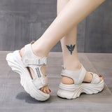 Women's Black Chunky Sandals Summer 2023 Fashion Platform Walking Shoes Woman Thick Bottom Non Slip Beach Sandalias