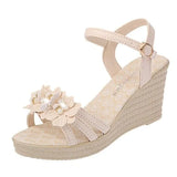 new wedge with fashion ladies sandals increased high-heeled high-heeled flat casual student