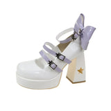 High Heels Women Shoes Thick Heels 2023 Spring New Bridesmaid Shoes Square Toe Thick Sole Shoes Platform