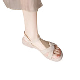 Breakj Zi Yan- -2024 Summer New Soft Bottom Simple Sandals Women Not Tired Feet Small Fragrant Wind Comfortable One Word With