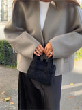 V-neck Single Breasted Long Sleeved Jacket Women's Fashion Casual Autumn Winter Warm Coat 2023 Female Chic Street