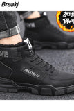 Boots Men's Snow Boots Winter Warm Lace Up 2023 New Men's Shoes Wool Plush Winter Boots Men's Shoes Extra