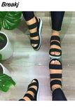 Women Sandals New Flat Heel Platform Cross Strap Open Toe Plus Size Outdoor Sport Beach Casual Shoes on