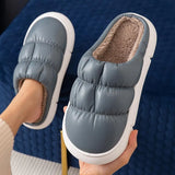 Non-Slip Home Slippers Winter Warm Women Indoor Cotton Men Non-slips Ladies Soft Slippers Memory Foam Couples
