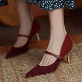 Vintage Mary Jane Shoes Women Black High Heels Fashion Women Shoes Spring Autumn Mary Jane