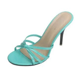 Women Slippers Popular Fashion Summer Women Mules Casual Female Shoes Pumps High Heels 11CM Peep Toe Slipper Stilettos