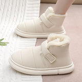 Soft Women Men Boots Down Warm Plush Ankle Snow Female Thick Boots Shoes Couple Toddler Indoor Home Fur
