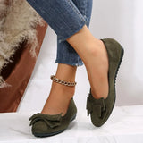 Size Bow Women's Flats Contracted Shallow Mouth Round Toe Flat Shoes For Women Spring Summer Autumn Casual Woman