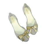Fashion Daily Ladies Four Seasons Sandals Bow Knot Baotou Solid Color Flat Outer Casual
