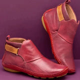 Women Winter Snow Boots Genuine Leather Ankle Spring Flat Shoes Woman Short Vintage Boots With Fur 2023 For Women