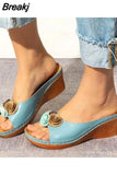 Casual Sandals Women Wedges Sandals Flowers Open Toe Fish Mouth Med Summer Women Shoes Fashion 2023 High Heel