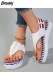 for Women 2023 Fashion Roman Women's Sandals Summer Fashion Platform Women's Thong Sandals Casual Female Beach