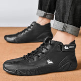 Men Sneakers Shoes for Men 2023 Casual Vulcanized Shoes Outdoor Light Lace-Up Pu Leather Fashion Roman New Tennis