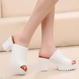 Breakj Mouth High And Fitting Room Slippers Summer Wearing Rough And Waterproof Table Comfortable Cool Slippers Large Size 40-43