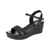 Heel Slope Sandals Women's 2023 Summer New Muffin Thick-Soled Fish Mouth Size 40-43 Open-Toed