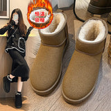 Winter New Thick-Soled Large-Size Lovers Plush And Thickened Warm Cotton Boots Leisure Korean Version Of Snow