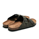 Summer Beach Camouflage Cork Slippers Casual Men Double Buckle Non-slip Clogs Slides Women Slip on Flip Flop