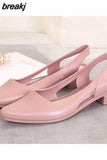 closed toe jelly sandals women pointed toe chunky med high heels flip flops slingback casual candy skidproof beach