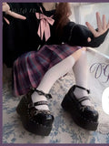 New Designer Ladies Platform Lolita Mary Janes Pumps Fashion Chain Wedges High Heels Women's Pumps Party Gothic Shoes