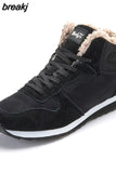 Men Boots Men Winter Shoes Plus Size 48 Keep Warm Ankle Botas Hombre Leather Winter Boots Shoes Men Plush Winter Sneakers