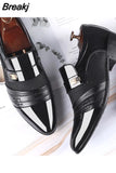 Men Slip on Men Dress Oxfords Fashion Business Dress Men Shoes 2023 New Classic Leather Men'S Suits Shoes Man