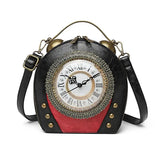 Women's Bag Retro Hand-held Package Walkable Clock Women's Bag One Shoulder Cross Bag