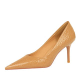 Breakj Retro Stone Patent Leather Women's Shoes Women's High