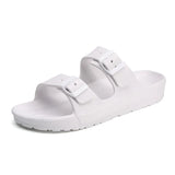 Sandals Women Men 2021 New Lightweight Candy Color Two Buckle Flats Slippers EVA Comfortable