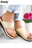 Women's Sandals New Female Shoes Comfy Platform Flat Sole Orthopedic Bunion Corrector Plus Size 35-43 Casual Shoes