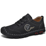 Comfortable Men Casual Shoes Loafers Men Shoes Quality Split Leather Shoes Men Flats Hot Sale Moccasins Shoes Plus