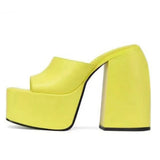 Top Quality Thick High Heels Women's Sandals Platform Brand Luxury Buckle Strap Dress Wedding Banquet Sexy Shoes