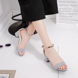 String Bead Summer Women Sandals Open Toe shoes Women's Sandles Square heel Women Shoes Korean Style Gladiator Shoes